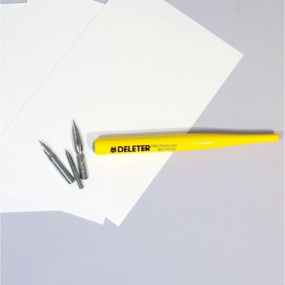 🌟FREE🌟 NWT Deleter SET Calligraphy Japan Art Pens, Holder & Assortment of 3 Tips - Picture 6 of 8